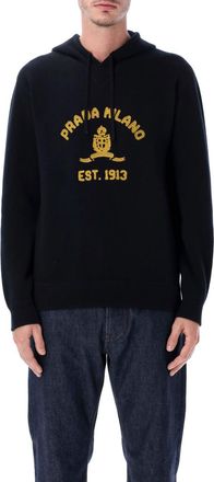 Prada Dark Blue Wool Hoodie