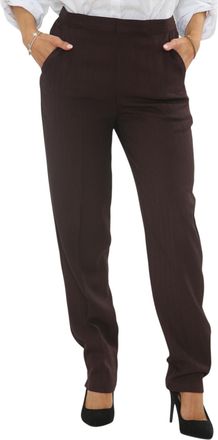 Reevè Smart Fit Winter Herringbone Half Elasticated Waist Pull On Work Trousers Women Activewear, Soft & Breathable Fabric Womens Trousers, Size 8-24 (16, R