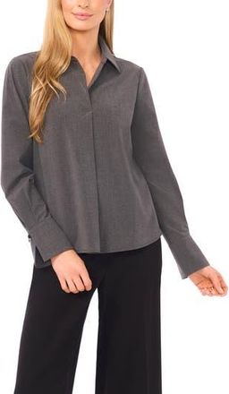 Halogen Woven Shirt in Medium Heather Grey at Nordstrom Rack, Size Xx-Small