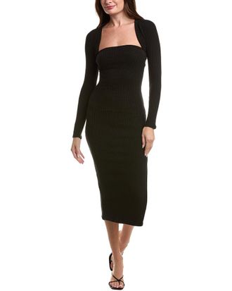 Project Social T 2pc Allora Strapless Rib Dress & Cropped Cardigan Set