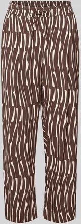 OPUS Wide Leg Stoffhose aus Viskose Modell Marou bamboo in Dunkelbraun, Gr&ouml;&szlig;e 34