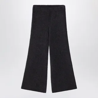 Douuod Ebony brown boucl&eacute; knit trousers