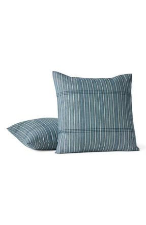 Coyuchi Fernwood Organic Cotton Throw Pillow Cover in Twilight Blue at Nordstrom