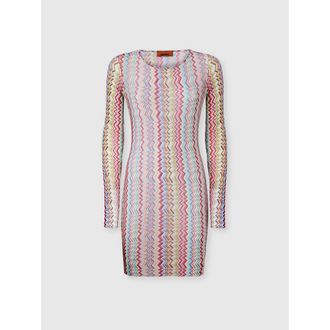 Missoni Long-sleeve Zigzag Printed Tulle T-shirt in Multicoloured at Nordstrom, Size 38 It