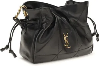 Saint Laurent Womens Black Lamb Ovis Aries Shoulder Bag