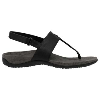 Vionic Rest Tala Leather Womens Hook and loop Sandals - Black - Size:UK 6.5