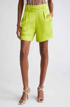 Ramy Brook Joss Satin Shorts in Lime at Nordstrom Rack, Size 00