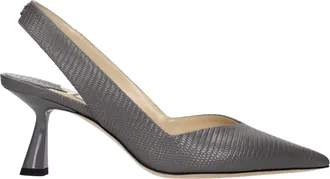 Jimmy Choo London Gray Leather High Heel Womens Pumps