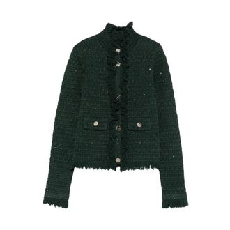 Liu Jo Ecs Giacca Maglia M/L Fitted - Knitwear - Mujer - Verde - S
