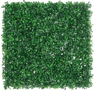 vidaXL Vidaxl - Valla De Hojas De Arbusto Artificial 24 Uds Verde 50x50 Cm