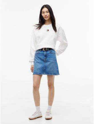 Tommy Hilfiger Womens Tommy Jeans High-Rise Denim Mini Skirt - Denim Medium - 29