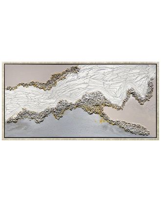 Empire Art Direct Golden Terrain Heavily Textured Glitter Hand-Painted Framed Canvas Wall Art