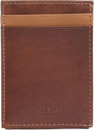 Cole Haan Charles Leather Card Case in Tan at Nordstrom Rack