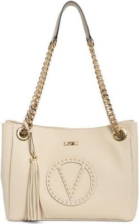 Mario Valentino Luisa Rock Leather Tote Bag in Milk at Nordstrom Rack