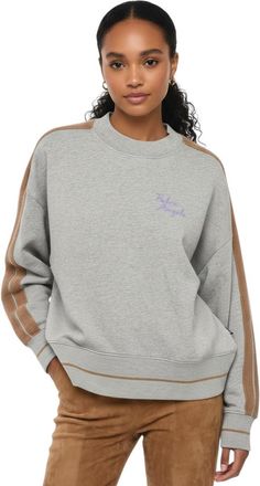 Palm Angels Grey Logo Crew Neck Sweatshirt