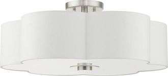 Livex Lighting 5 Light Brushed Nickel Semi-Flush