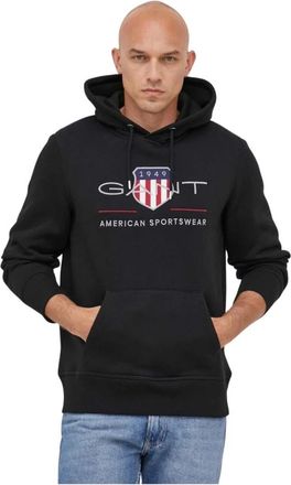GANT Hoodies - Heren - Hoodies - Zwart - S - Hoodies & sweatvesten