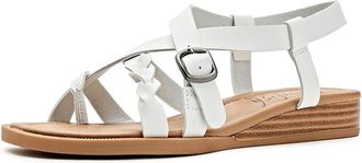 Blowfish April Strappy Sandals Womens Sandals White : 7.5 M, Synthetic