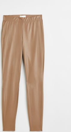 H&M Leggings mit hohem Bund - Beige
