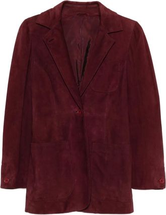 Romeo Gigli 1997-1998 pre-owned Pocket su&egrave;de jack - Rood