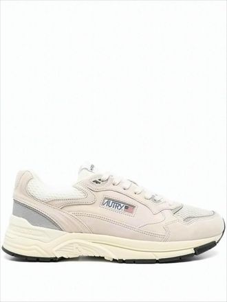 Autry Layered Design Suede And Mesh Sneakers