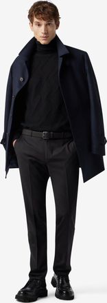 Corneliani Black stretch wool bengaline trousers