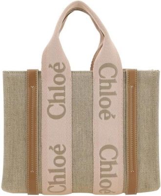 Chlo&eacute; Woody Handtas - Dames - Shoppers - Beige - ONE Size - Linnen - Tassen