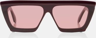 Alaia Ala&iuml;a Lettering Logo flat-top sunglasses