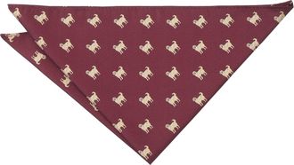 DQT Mens Embroidered Dogs Novelty Handkerchief Pocket Square - Burgundy Golden Retriever