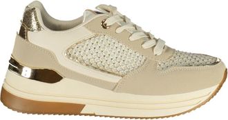 Laura Biagiotti Sportschoen met veters - Dames - Sneakers - Beige - 36 EU - Polyester - Schoenen