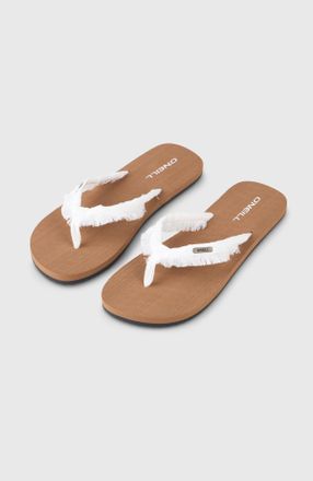 O'Neill Zehentrenner ONEILL DITSY JACQUARD SANDALS, Damen, Gr. 36, snow wei&szlig;, Synthetik, Schuhe Zehentrenner, Sommerschuh, Sandale, Schlappen, mit Gummilaufso