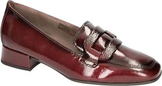 Gabor Schoenen, Dames, Rood, 38 EU, Leer, Rock Lack Penny Loafer