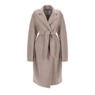 Max Mara Dames, Mantels, Beige, Maat: 2XS Leer