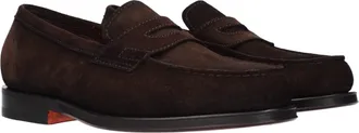 Santoni Suede Loafer - Brown