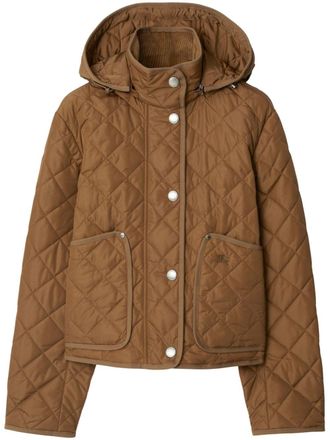 Burberry quilted hooded jacket - Brown