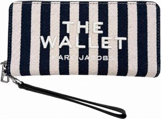 Marc Jacobs The Stripe Canvas Continental Wallet - Dames - Portefeuilles - Veelkleurig - ONE Size - Katoen - Accessoires