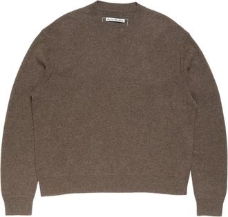Acne Studios crew-neck sweater - men - Cashmere/Nylon - S - Brown