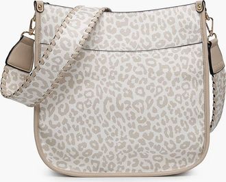 Jen & Co. Womens Kate Crossbody Bag In Cheetah Beige