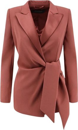 Max Mara Mxebano Cady Blazer - Dames - Blazers - Rood - XS - Polyester - Jassen