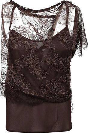 Pinko Top Skoda - - Tops - Donna - Marrone - S