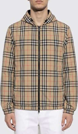 Burberry Giacca con cappuccio in poliestere check Burberry