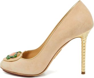 Charlotte Olympia pre-owned 110mm Birthday Zodiac pumps - Neutrals