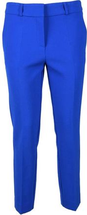 Simona Corsellini Tailored Blue Trousers with Mid-Rise Waist