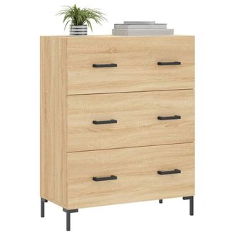 Berkfield Home Sideboard Sonoma Oak 69.5x34x90 cm Engineered Wood in Light Tan
