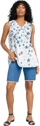 Roaman's American Ombr&eacute; Swing Tank in White Silver Stars at Nordstrom, Size 32
