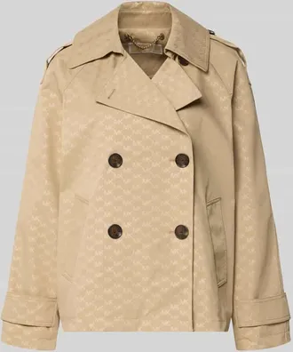 Michael Kors Trenchcoat mit Logo-Muster in Sand, Gr&ouml;&szlig;e XL