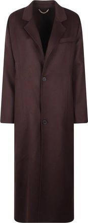 Victoria Beckham Tailored Coat - Dames - Mantel - Bruin - XS - Wol - Jassen