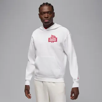 Nike Jordan Mens Jordan AJ8 Fleece Pullover in White | IQ6981-100