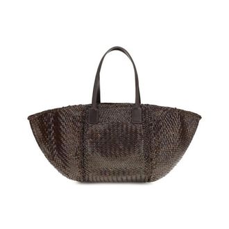 Dragon Diffusion Geweven Leren Shopper - Dames - Tassen - Bruin - Maat: ONE Size Leer