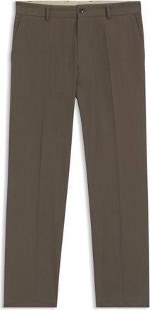 BOSS Straight-fit pants in water-repellent cotton twill